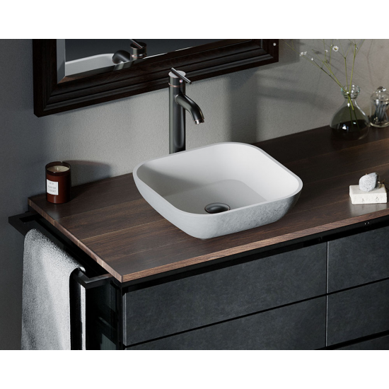 AB340 PolyStone Square Vessel Sink
