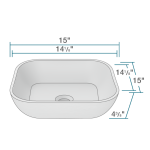 AB340 PolyStone Square Vessel Sink