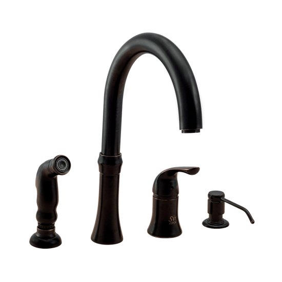 710-ABR Antique Bronze 4 Hole Kitchen Faucet