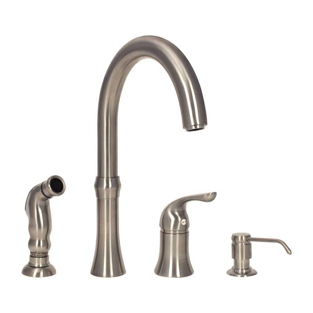 710-BN Brushed Nickel 4 Hole Kitchen Faucet