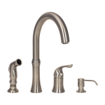 710-BN Brushed Nickel 4 Hole Kitchen Faucet