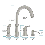 710-BN Brushed Nickel 4 Hole Kitchen Faucet