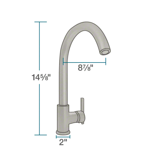 711-BN Brushed Nickel Single Handle Kitchen Faucet