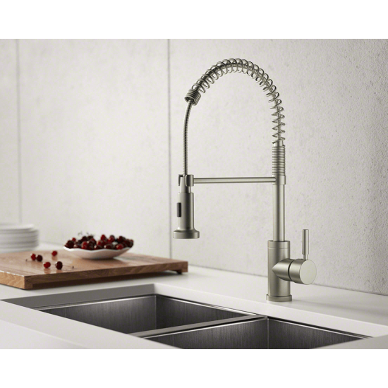 766-BN Brushed Nickel Spring-Spout Faucet