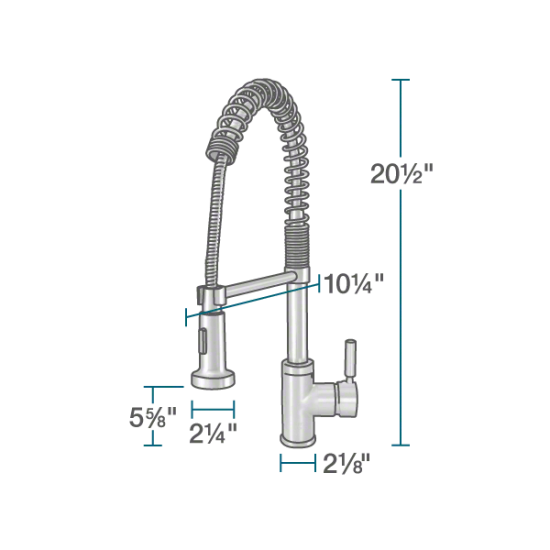 766-C Chrome Spring-Spout Faucet