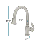 772-BN Brushed Nickel Pull Down Kitchen Faucet