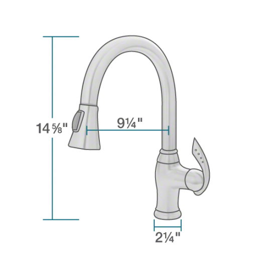 772-C Chrome Pull Down Kitchen Faucet