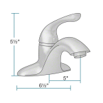 701-C Chrome Single Handle Bathroom Faucet
