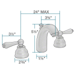 706-C Chrome Wide Spread Lavatory Faucet