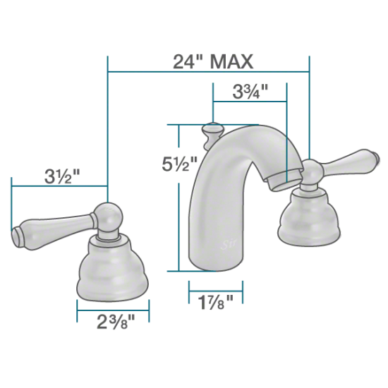 706-C Chrome Wide Spread Lavatory Faucet