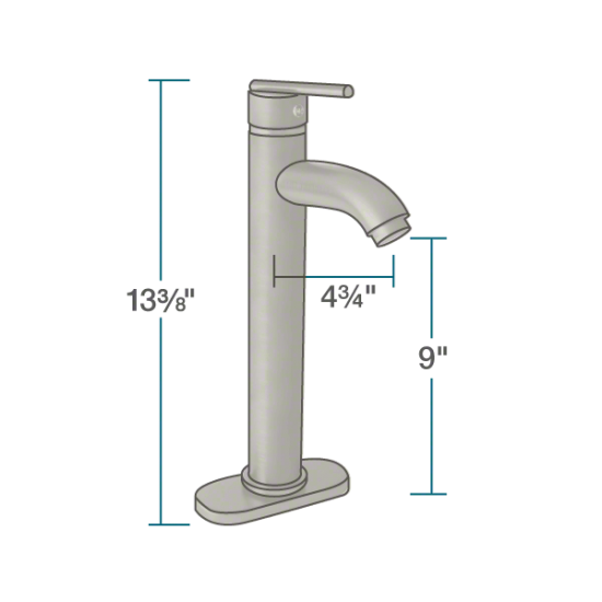 718-BN Brushed Nickel Vessel Faucet