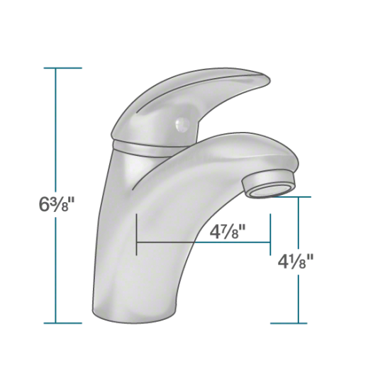 722-C Chrome Single Handle Bathroom Faucet
