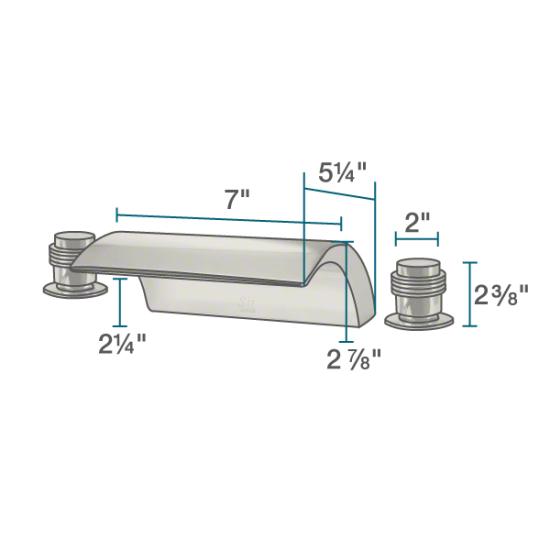 719-BN Brushed Nickel Roman Tub Faucet Set