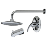 750-C Chrome 3 Piece Rain Head Shower Set