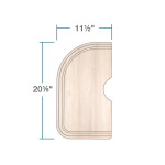 CB-824-O-NT Natural Cutting Board