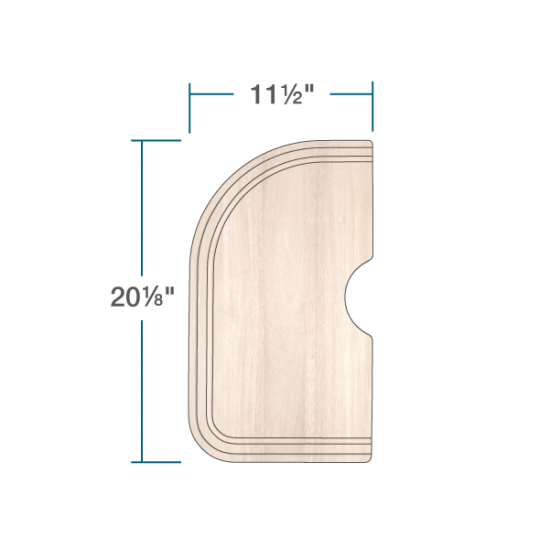 CB-824-O-NT Natural Cutting Board