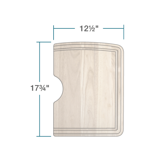 CB-812-O-NT Natural Cutting Board