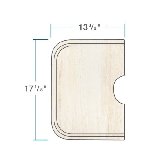 CB-2718-O-NT Natural Cutting Board