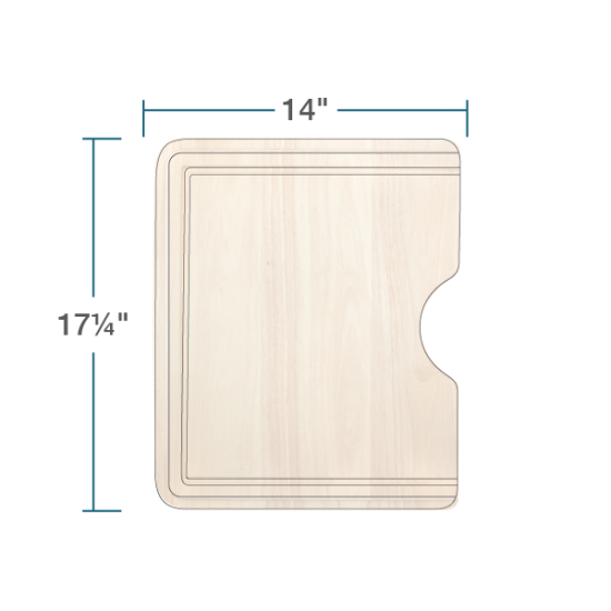 CB-1618-O-NT Natural Cutting Board