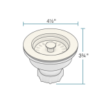 ST-TS-BE Beige Colored Quartz Granite Strainer