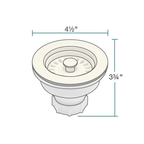 ST-TS-BE Beige Colored Quartz Granite Strainer