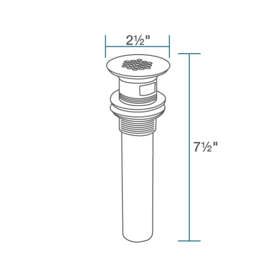 GD-F-ORB Oil-Rubbed Bronze Grid Drain with Overflow