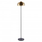 Amlight Floor Lamp Antique Brass Dome Shade - Brass & Black Color