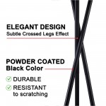 Amlight Lisboa 62 inch Tripod Floor Lamp with Metal Tripod and Black Shade