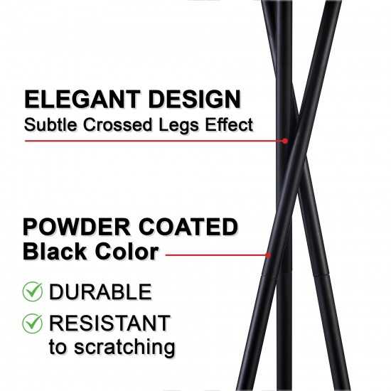 Amlight Lisboa 62 inch Tripod Floor Lamp with Metal Tripod and Black Shade