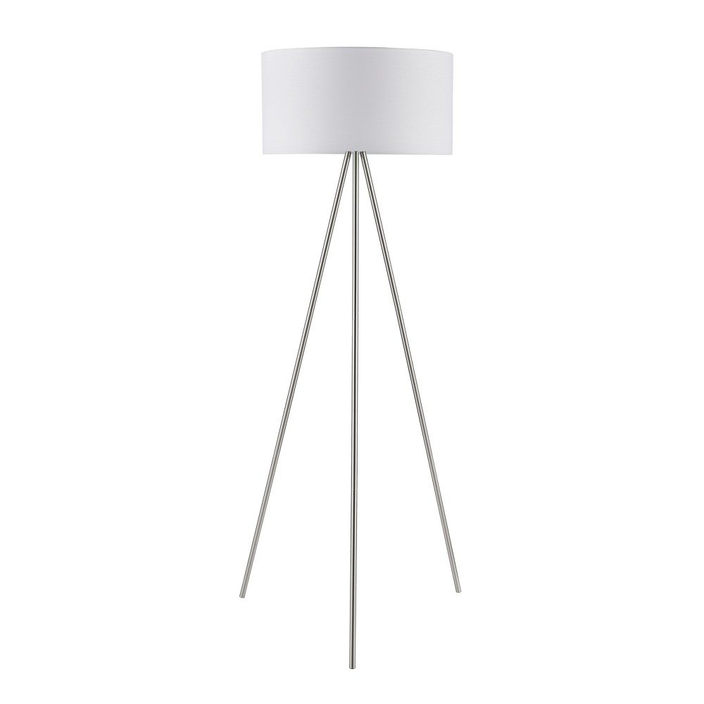 Amlight 61 inch Braga Tripod Floor Lamp with White Painting Tripod and Shade