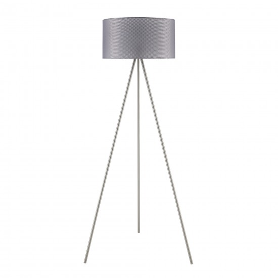 Amlight 61 inch Braga Tripod Floor Lamp with White Painting Tripod and Fabric Shade