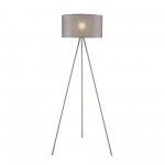 Amlight 61 inch Braga Tripod Floor Lamp with White Painting Tripod and Fabric Shade