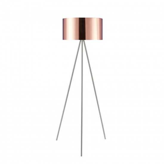 Amlight 61 inch Berlin Tripod Floor Lamp with wit Metal Grey Tripod and Copper Shade