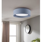 Lynch 15.75 in. 3-Light Gray Flush Mount Ceiling Fixture