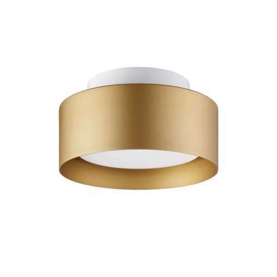 Lynch 10 in. 1-Light Gold Flush Mount Ceiling Fixture