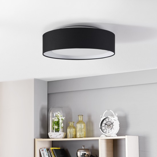 Naomi Flush mount Black Outside/White Inside