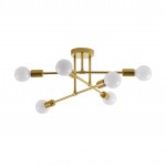 Braylon 6 Light 22.83' Diamter Gold Flushmount Mount Ceiling Fixture