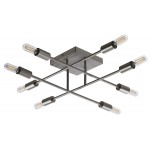 Halton 8 Light Stainless Steel Flushmount Ceiling Fixture