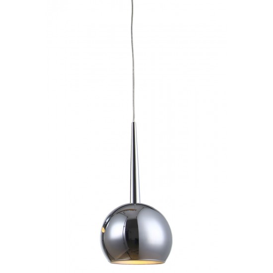 Wade Chrome Round 1 Light Pendant