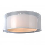 Phoenix 2 Lights White Flush Mount