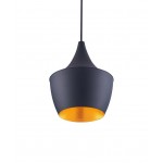 Berkley Black and Gold Single Light Pendant B6001BG