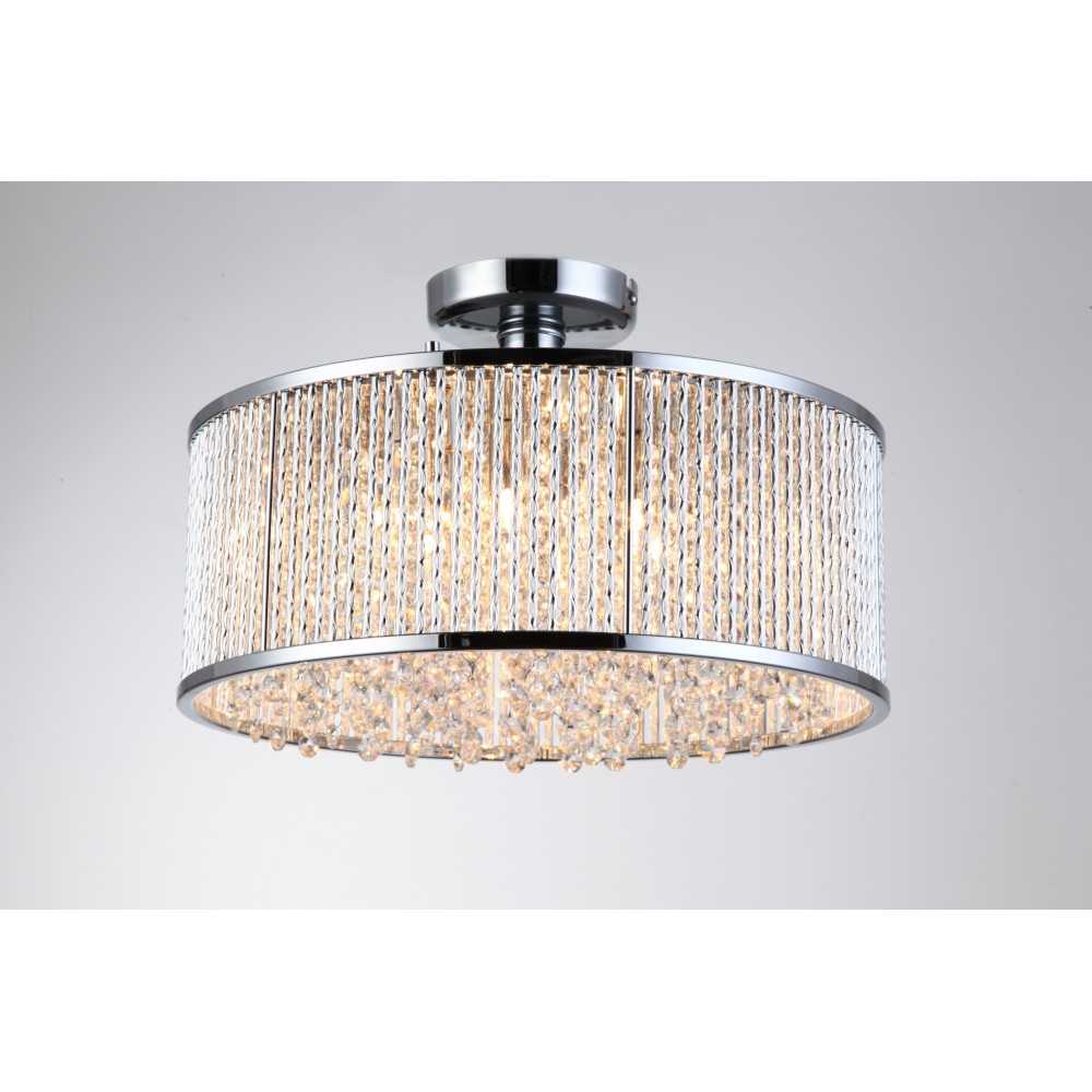 Crystalline 6 Light Semi Flush Mount Ceiling Light