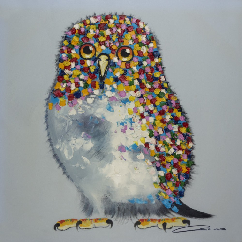 Bird Multicolor Hand Painted on Canvas Bird Multicolor Hand Painted on Canvas