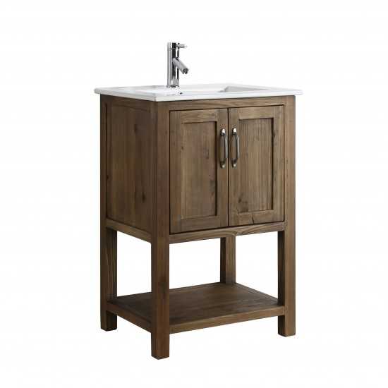 Austin 24" Single Sink Vanity in Walnut