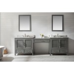 Estate 102" Double Sink Bathroom Vanity Modular Set in Gray