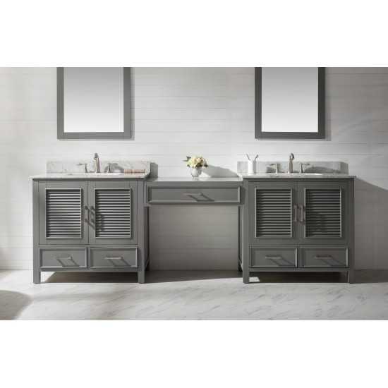 Estate 102" Double Sink Bathroom Vanity Modular Set in Gray