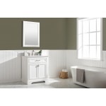 Milano 30" Single Vanity in White