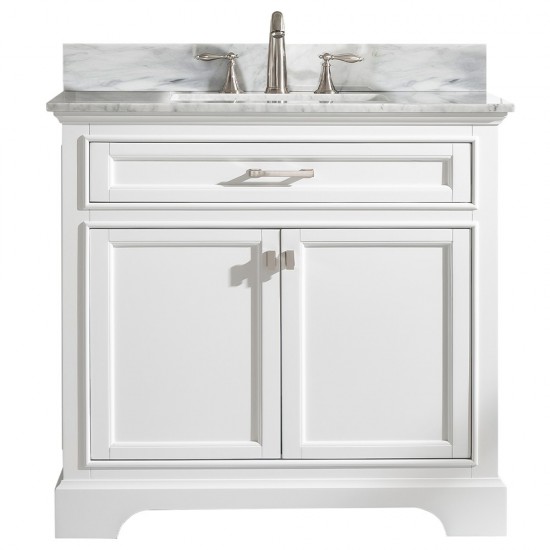 Milano 36" Single Vanity in White