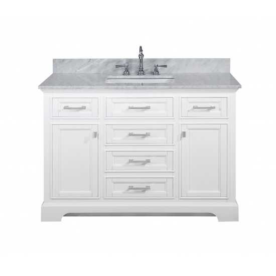 Milano 48" Single Sink Vanity in White