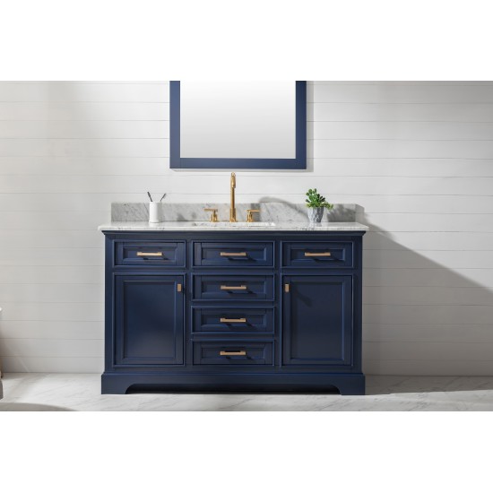 Milano 54" Single Sink Vanity in Blue